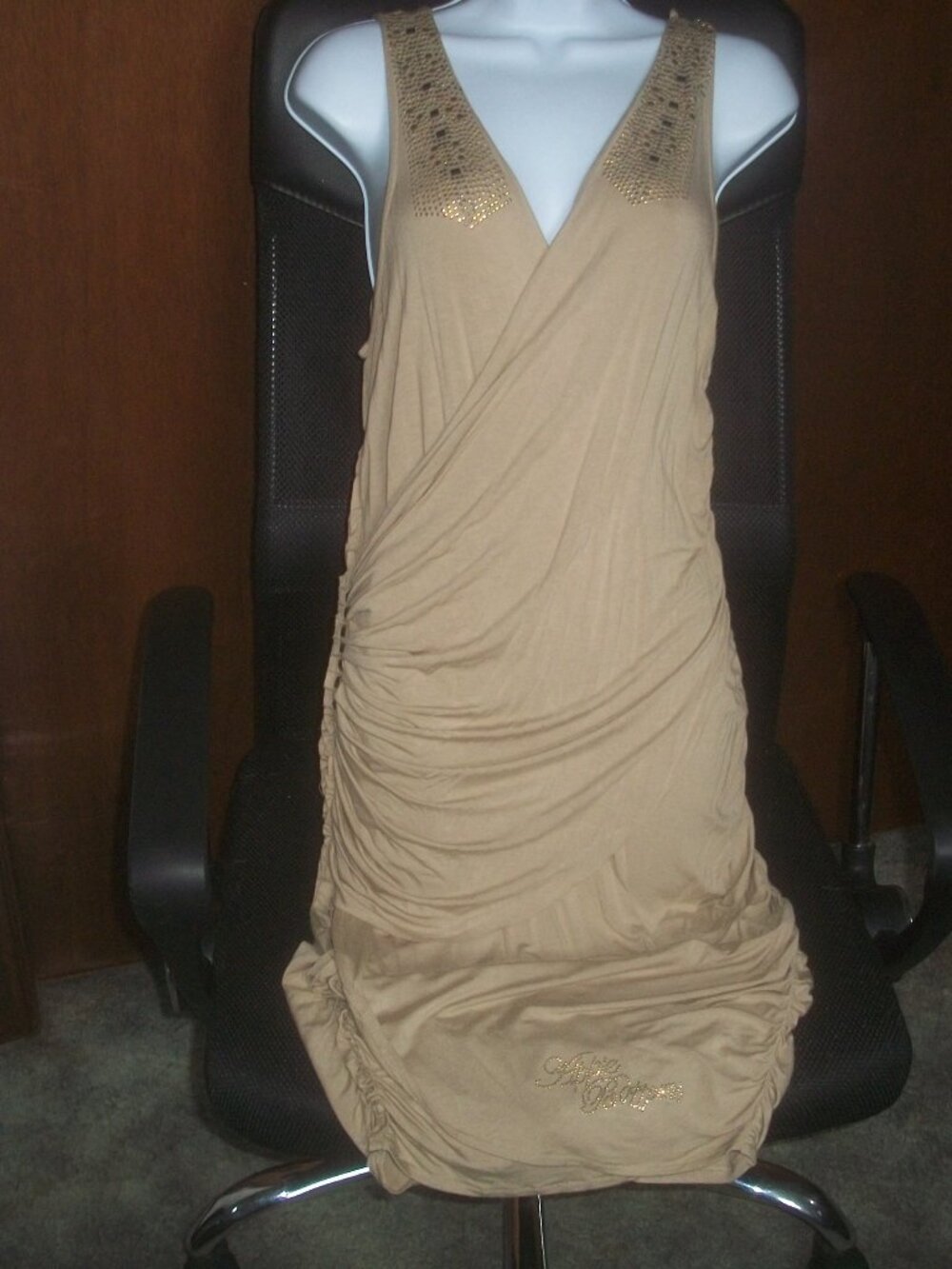 womens sexy bodycon dress.APPLE BOTTOMS.beaded bling.size large